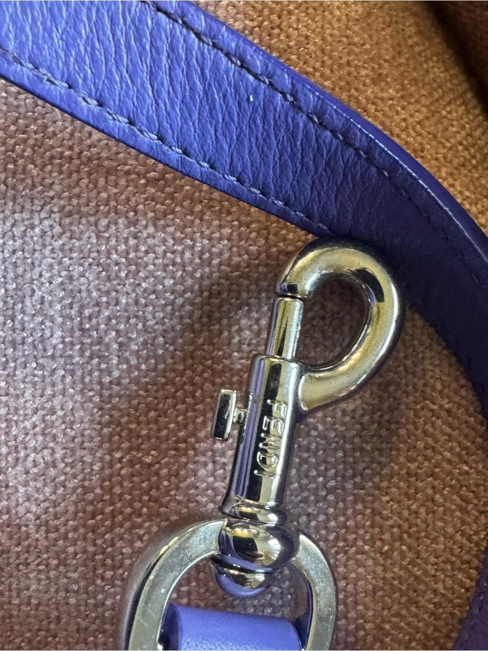 Fendi Purple Mini Satchel with Colorful Charm